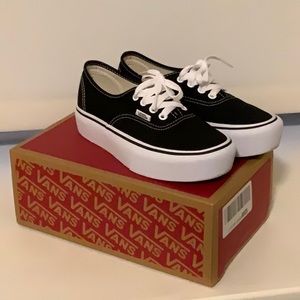 FREESHIPPING Vans Authentic Platform,Black,Women 5